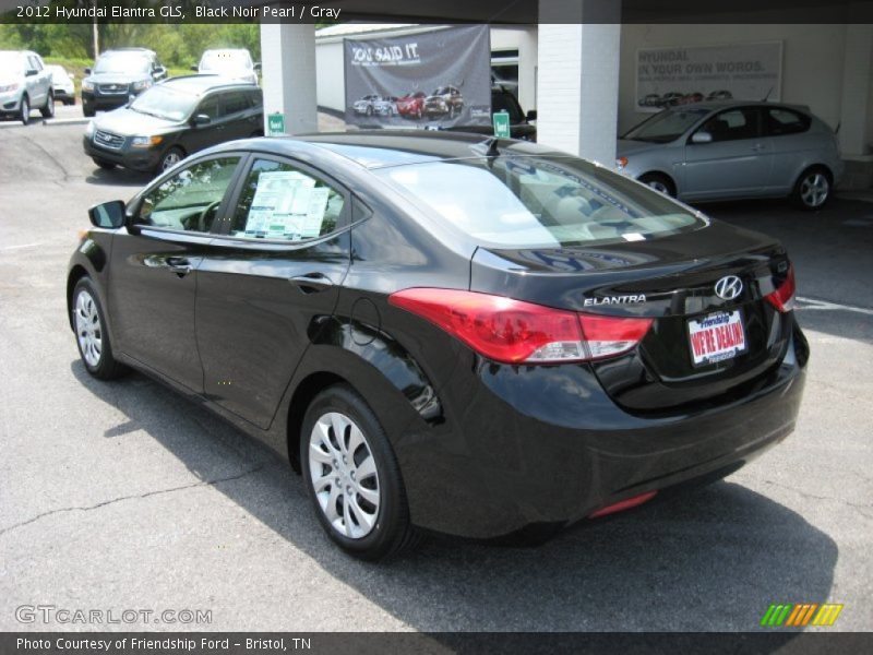 Black Noir Pearl / Gray 2012 Hyundai Elantra GLS
