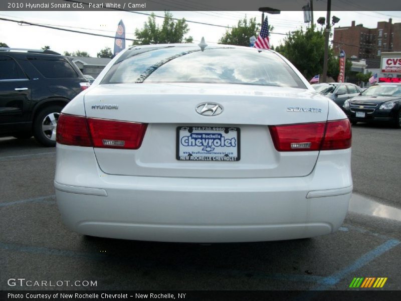 Pearl White / Camel 2010 Hyundai Sonata GLS