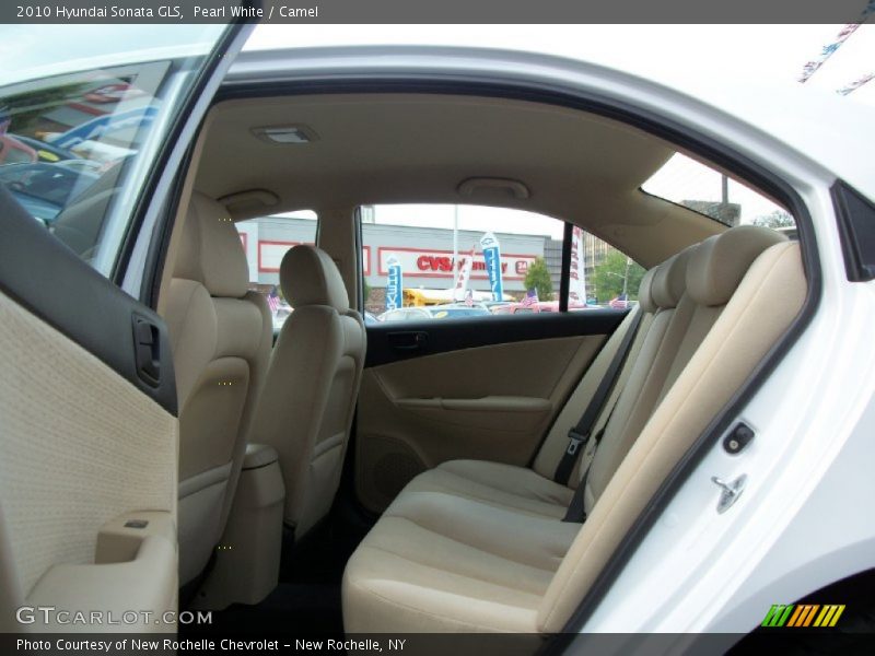 Pearl White / Camel 2010 Hyundai Sonata GLS