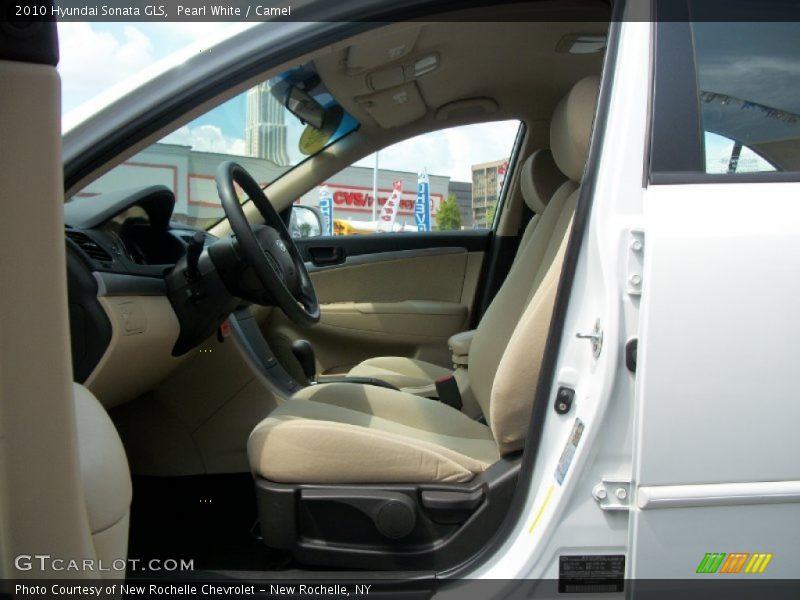 Pearl White / Camel 2010 Hyundai Sonata GLS