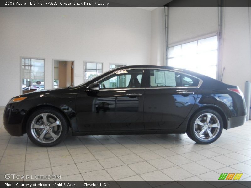 Crystal Black Pearl / Ebony 2009 Acura TL 3.7 SH-AWD
