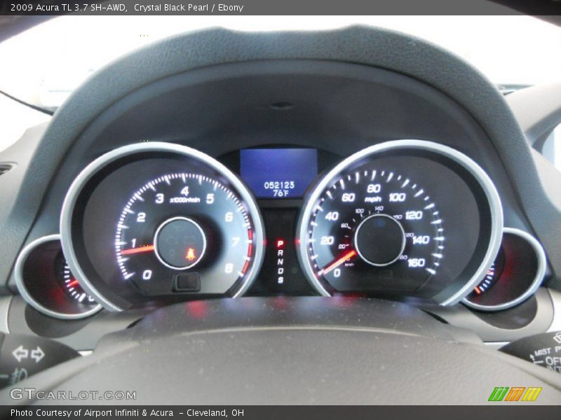 Crystal Black Pearl / Ebony 2009 Acura TL 3.7 SH-AWD