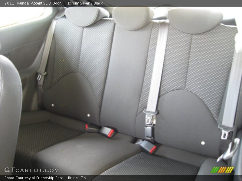 Platinum Silver / Black 2011 Hyundai Accent SE 3 Door