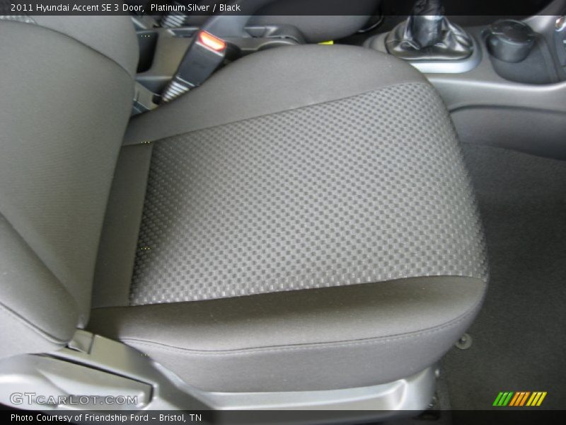 Platinum Silver / Black 2011 Hyundai Accent SE 3 Door