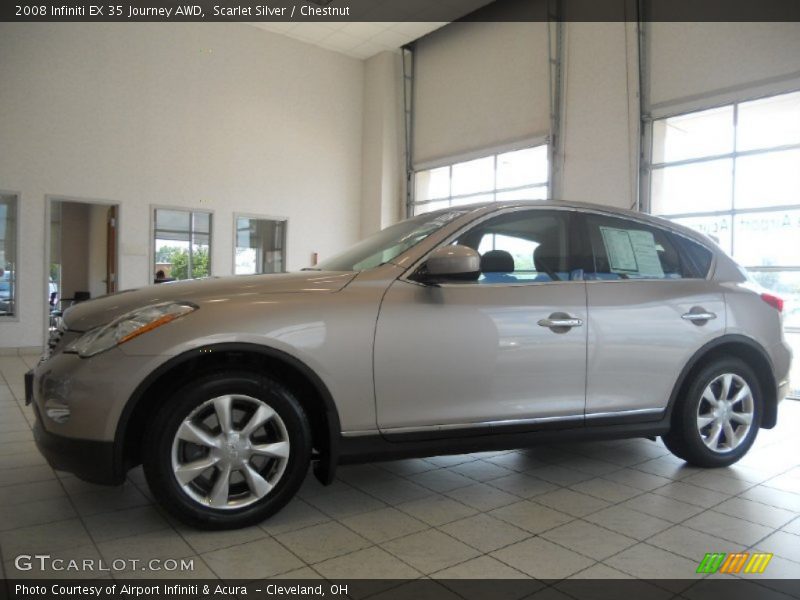 Scarlet Silver / Chestnut 2008 Infiniti EX 35 Journey AWD