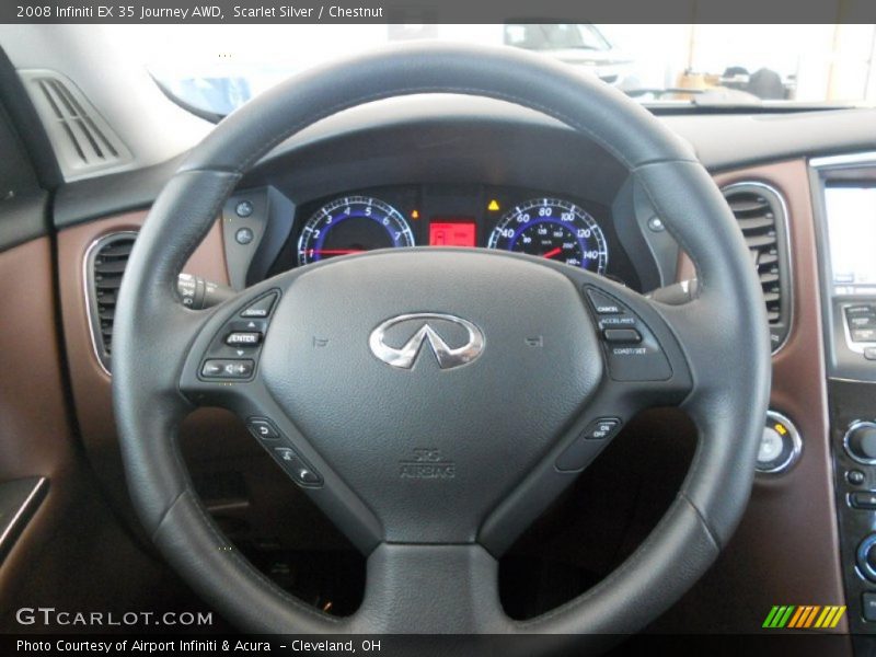 Scarlet Silver / Chestnut 2008 Infiniti EX 35 Journey AWD