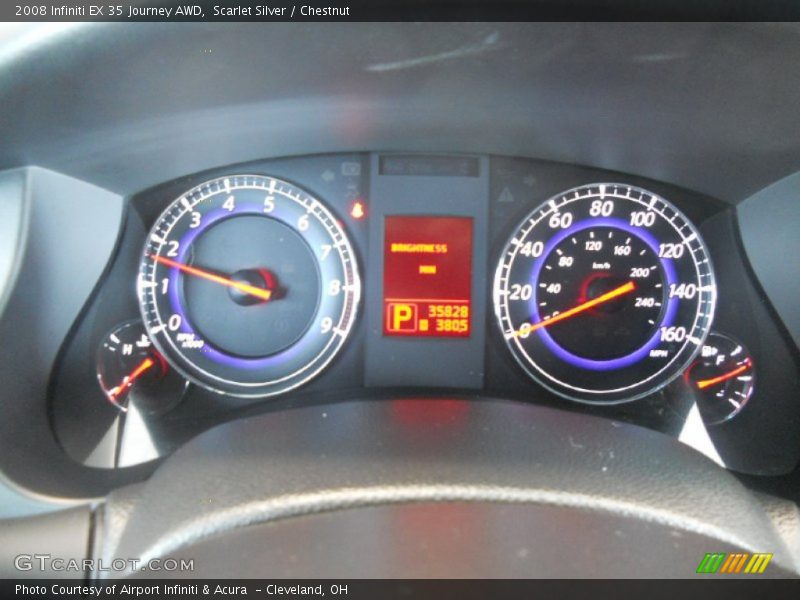 Scarlet Silver / Chestnut 2008 Infiniti EX 35 Journey AWD