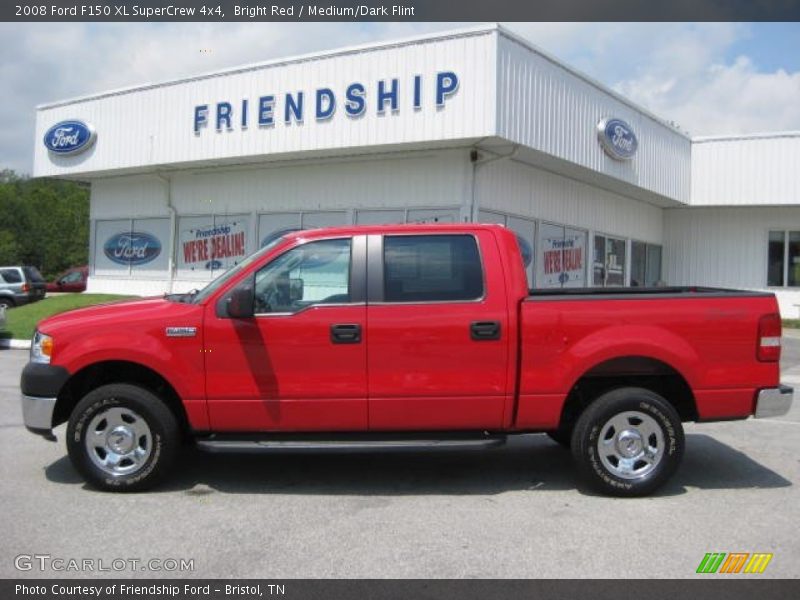 Bright Red / Medium/Dark Flint 2008 Ford F150 XL SuperCrew 4x4