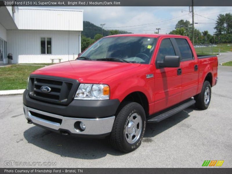 Bright Red / Medium/Dark Flint 2008 Ford F150 XL SuperCrew 4x4