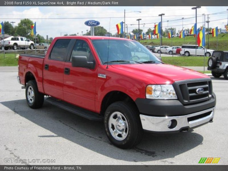 Bright Red / Medium/Dark Flint 2008 Ford F150 XL SuperCrew 4x4
