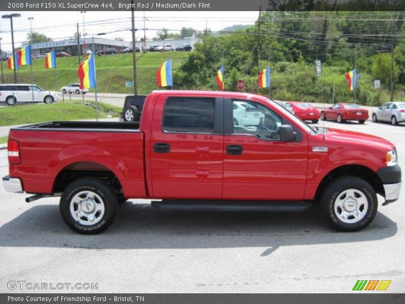 Bright Red / Medium/Dark Flint 2008 Ford F150 XL SuperCrew 4x4