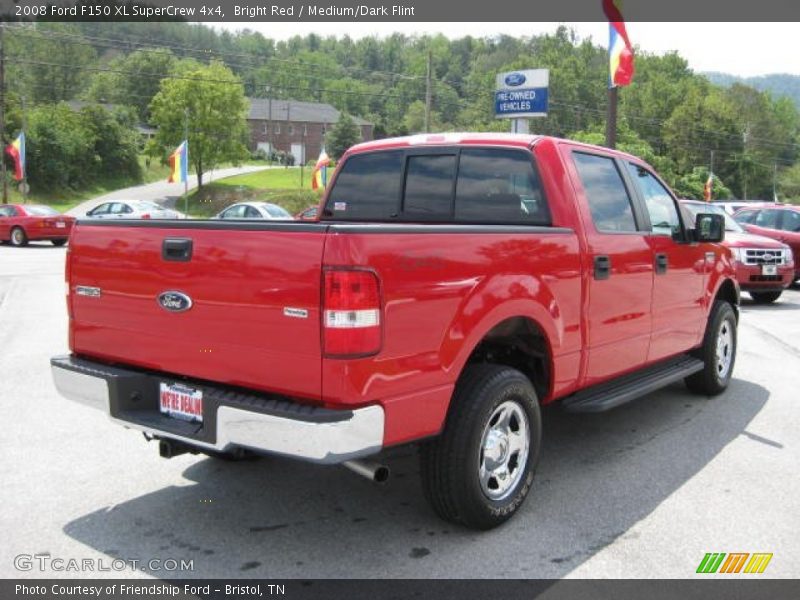 Bright Red / Medium/Dark Flint 2008 Ford F150 XL SuperCrew 4x4
