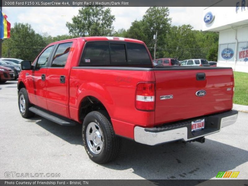 Bright Red / Medium/Dark Flint 2008 Ford F150 XL SuperCrew 4x4