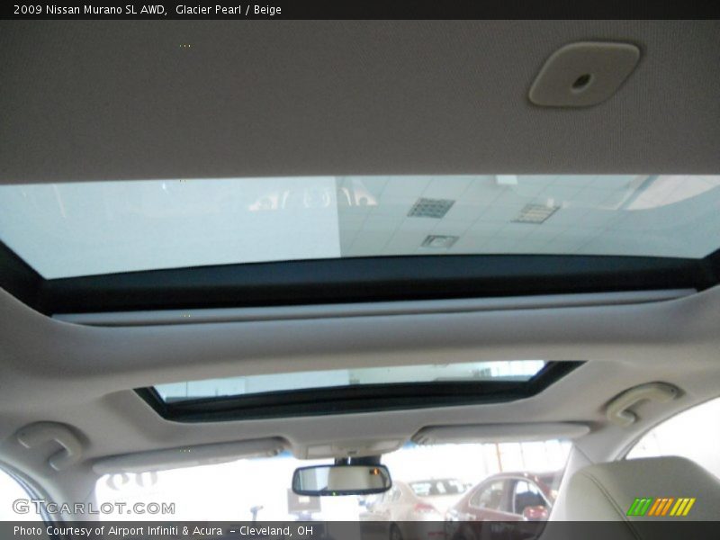 Glacier Pearl / Beige 2009 Nissan Murano SL AWD