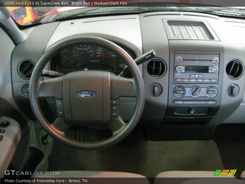 Bright Red / Medium/Dark Flint 2008 Ford F150 XL SuperCrew 4x4