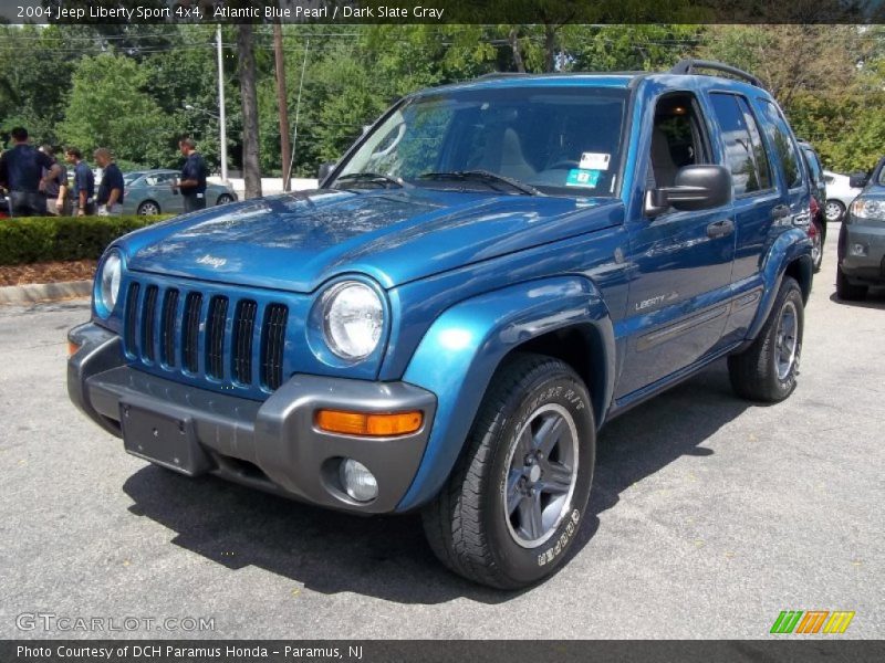 Atlantic Blue Pearl / Dark Slate Gray 2004 Jeep Liberty Sport 4x4