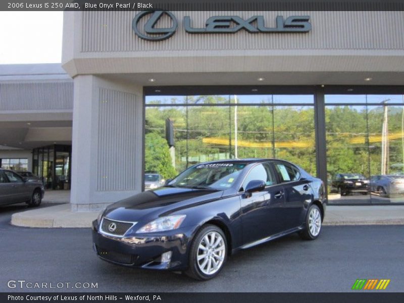 Blue Onyx Pearl / Black 2006 Lexus IS 250 AWD