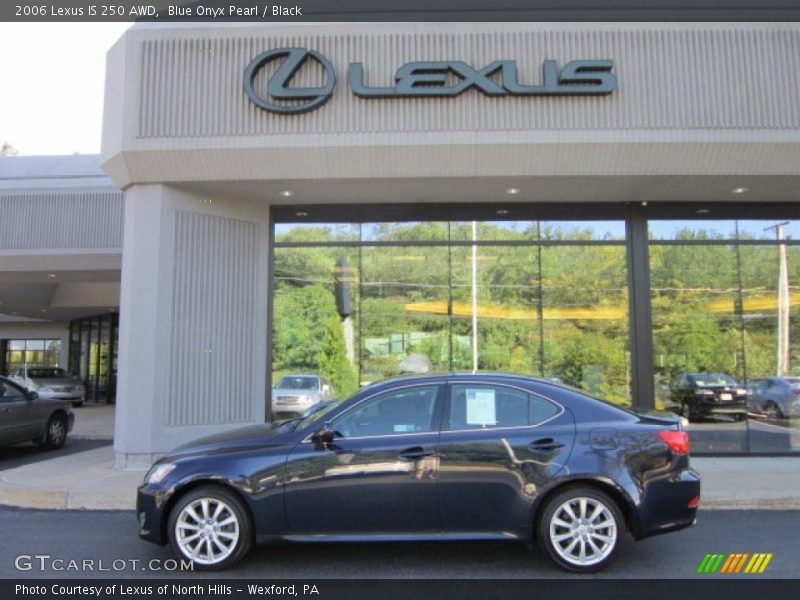 Blue Onyx Pearl / Black 2006 Lexus IS 250 AWD