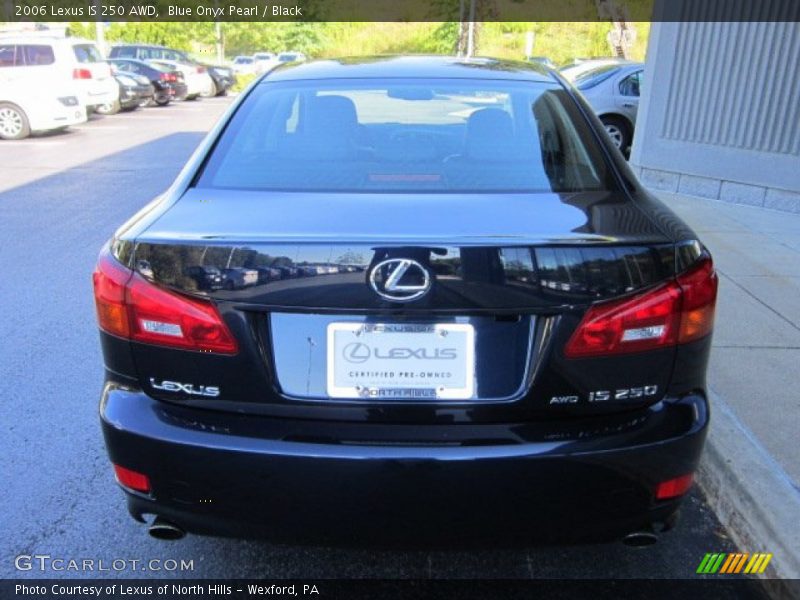 Blue Onyx Pearl / Black 2006 Lexus IS 250 AWD