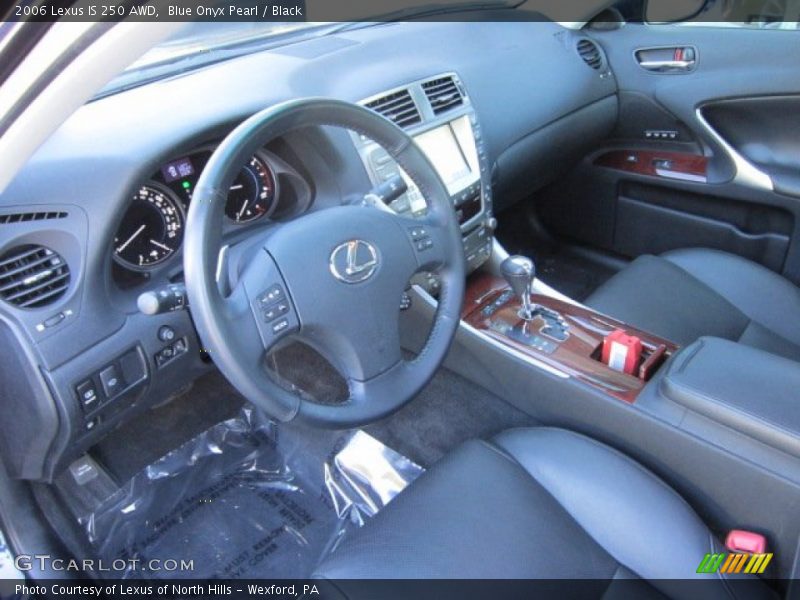 Blue Onyx Pearl / Black 2006 Lexus IS 250 AWD