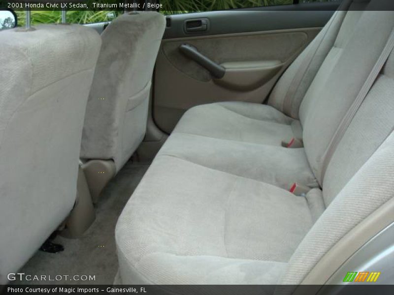 Titanium Metallic / Beige 2001 Honda Civic LX Sedan