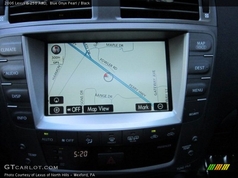 Blue Onyx Pearl / Black 2006 Lexus IS 250 AWD