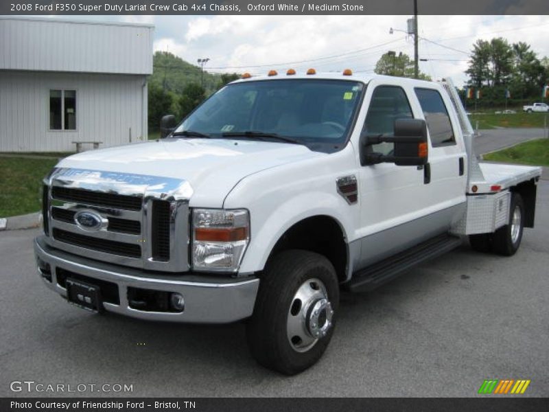 Front 3/4 View of 2008 F350 Super Duty Lariat Crew Cab 4x4 Chassis