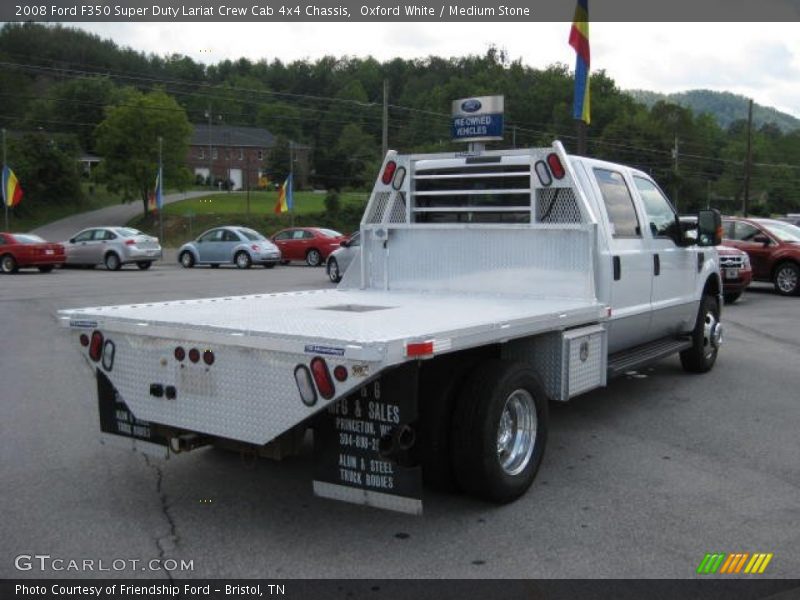 Oxford White / Medium Stone 2008 Ford F350 Super Duty Lariat Crew Cab 4x4 Chassis