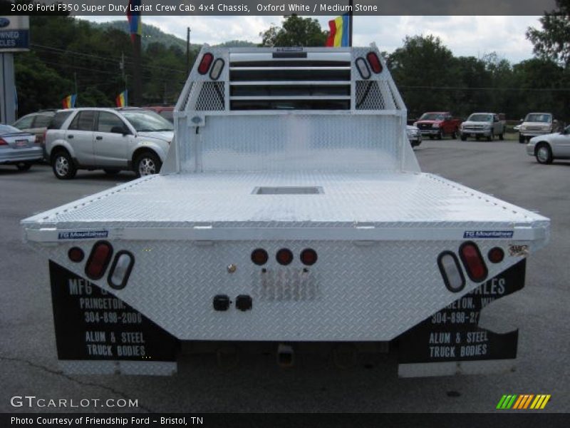 Oxford White / Medium Stone 2008 Ford F350 Super Duty Lariat Crew Cab 4x4 Chassis