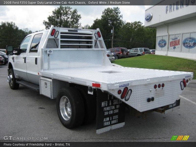 Oxford White / Medium Stone 2008 Ford F350 Super Duty Lariat Crew Cab 4x4 Chassis
