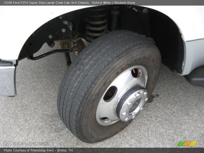 Oxford White / Medium Stone 2008 Ford F350 Super Duty Lariat Crew Cab 4x4 Chassis