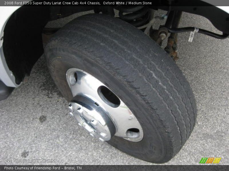 Oxford White / Medium Stone 2008 Ford F350 Super Duty Lariat Crew Cab 4x4 Chassis