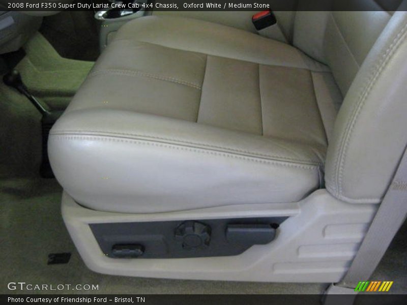 Oxford White / Medium Stone 2008 Ford F350 Super Duty Lariat Crew Cab 4x4 Chassis