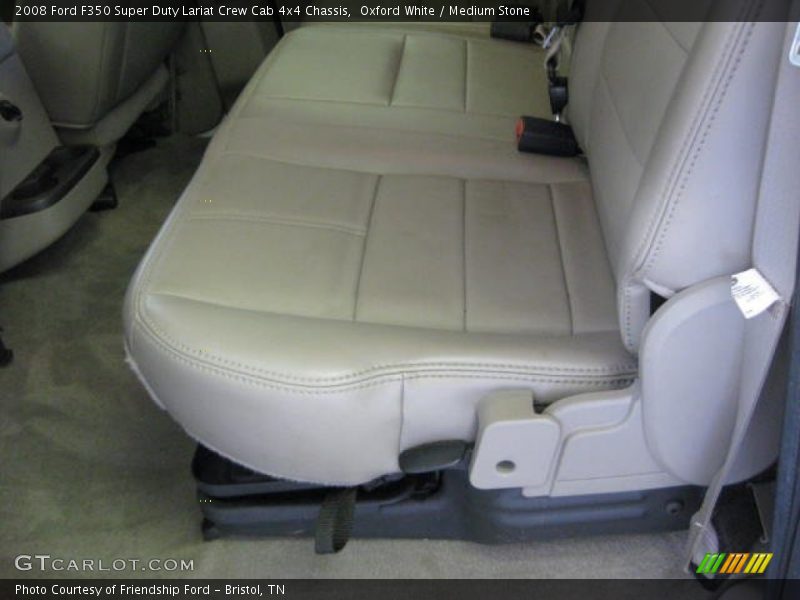 Oxford White / Medium Stone 2008 Ford F350 Super Duty Lariat Crew Cab 4x4 Chassis