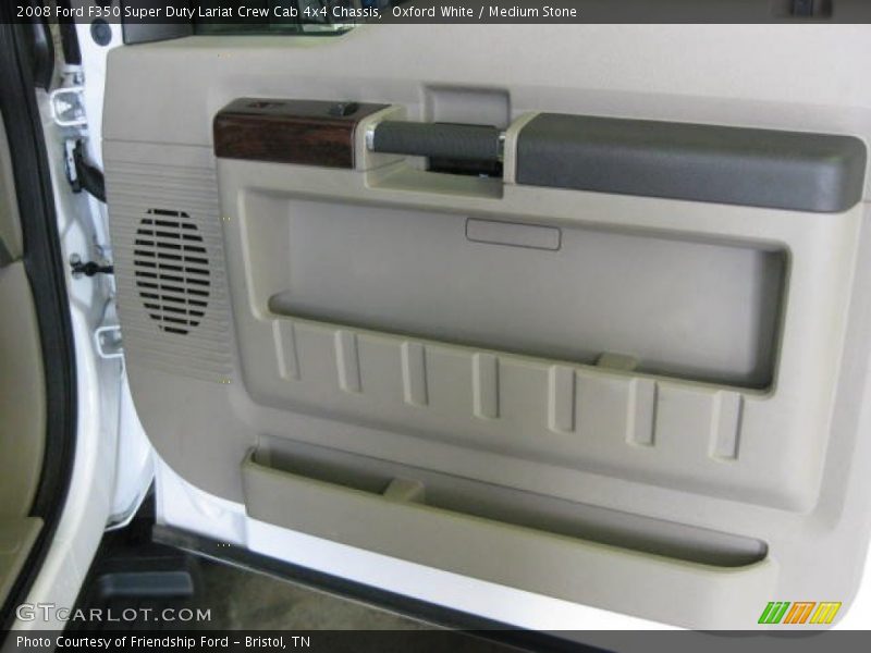 Oxford White / Medium Stone 2008 Ford F350 Super Duty Lariat Crew Cab 4x4 Chassis