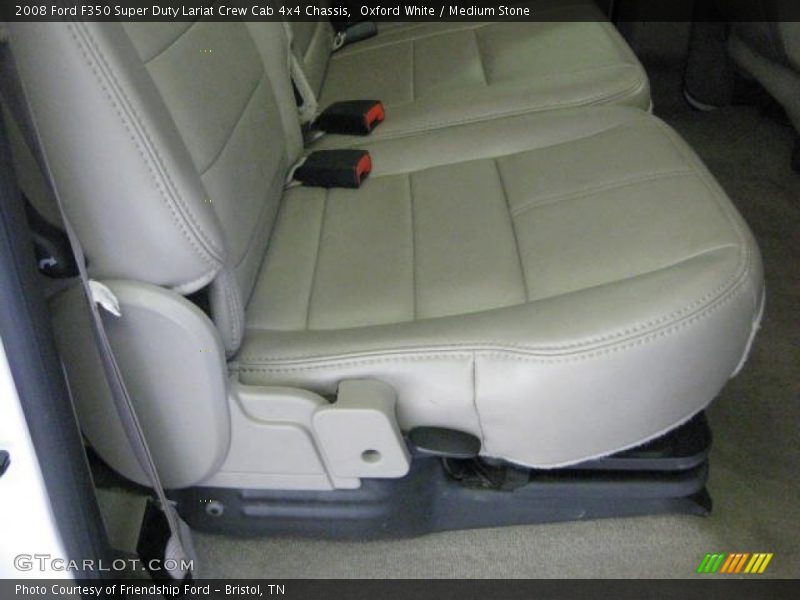Oxford White / Medium Stone 2008 Ford F350 Super Duty Lariat Crew Cab 4x4 Chassis