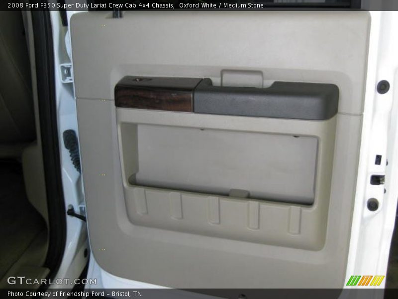 Oxford White / Medium Stone 2008 Ford F350 Super Duty Lariat Crew Cab 4x4 Chassis