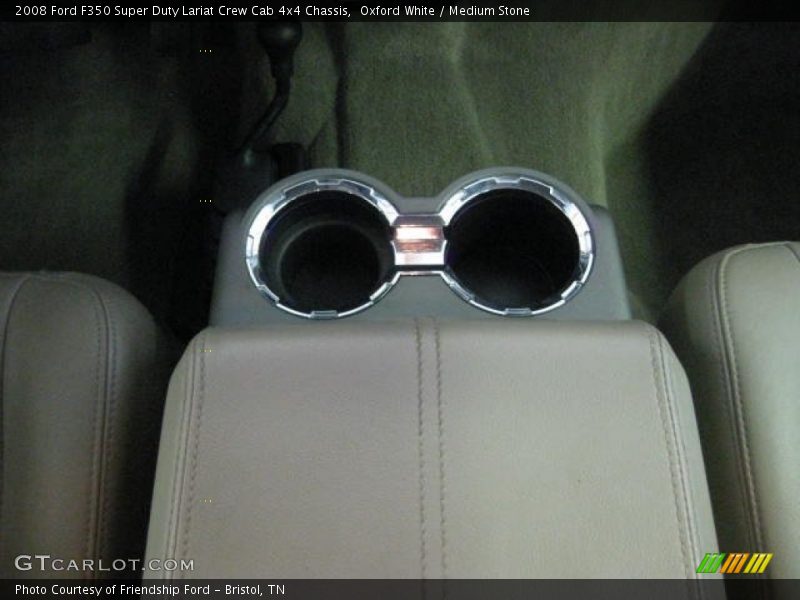 Oxford White / Medium Stone 2008 Ford F350 Super Duty Lariat Crew Cab 4x4 Chassis