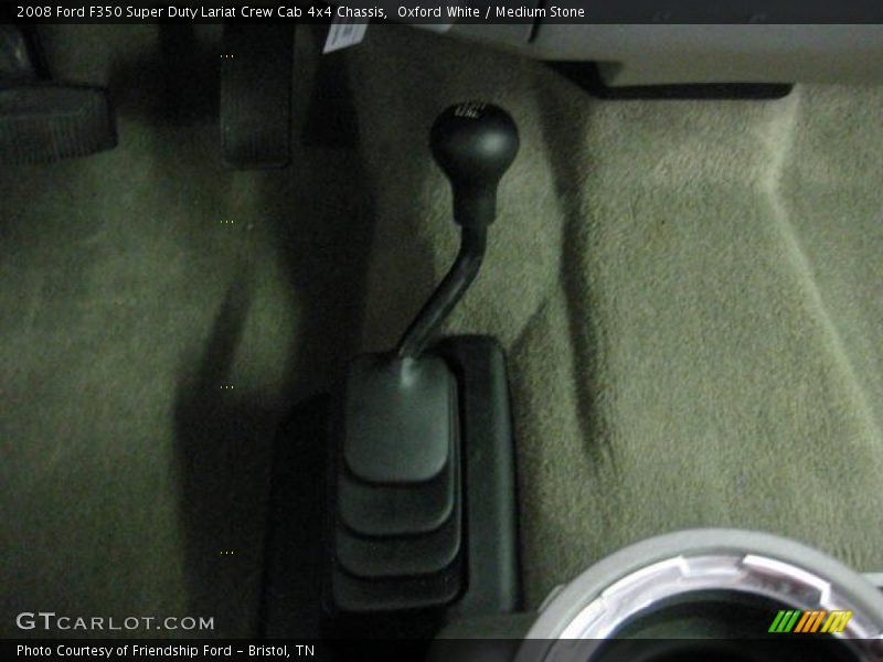 Oxford White / Medium Stone 2008 Ford F350 Super Duty Lariat Crew Cab 4x4 Chassis