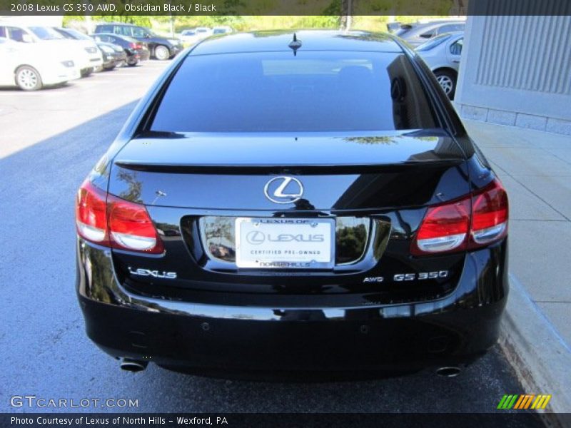 Obsidian Black / Black 2008 Lexus GS 350 AWD