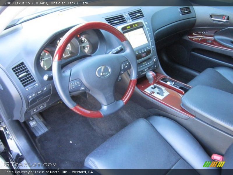 Obsidian Black / Black 2008 Lexus GS 350 AWD