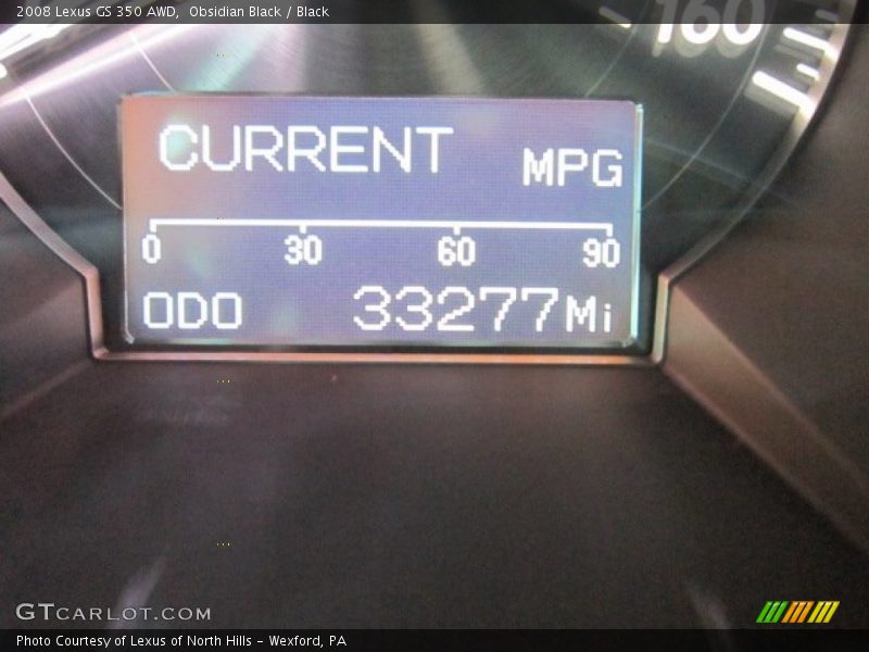 Obsidian Black / Black 2008 Lexus GS 350 AWD