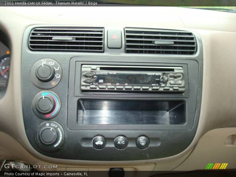 Titanium Metallic / Beige 2001 Honda Civic LX Sedan