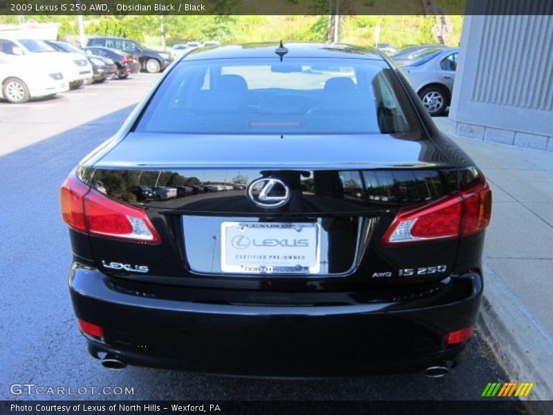 Obsidian Black / Black 2009 Lexus IS 250 AWD