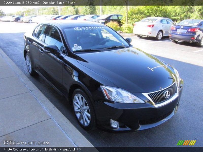 Obsidian Black / Black 2009 Lexus IS 250 AWD