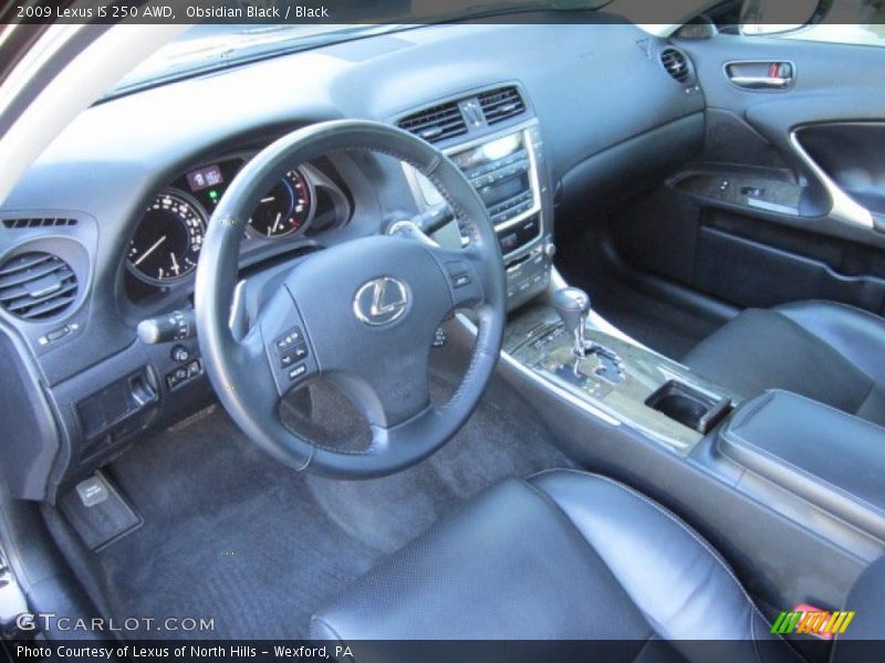 Obsidian Black / Black 2009 Lexus IS 250 AWD