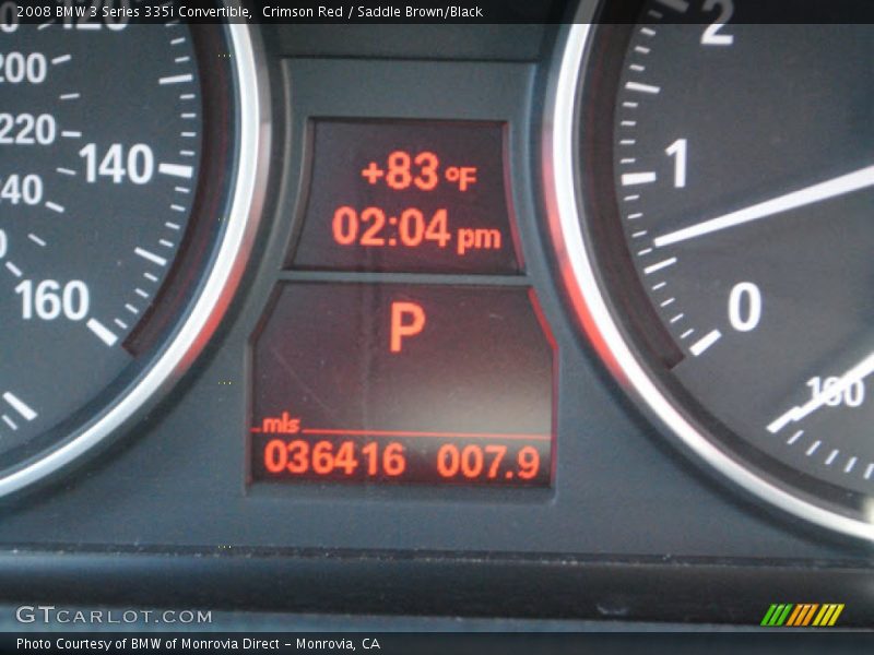 Crimson Red / Saddle Brown/Black 2008 BMW 3 Series 335i Convertible