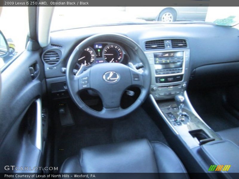 Obsidian Black / Black 2009 Lexus IS 250 AWD