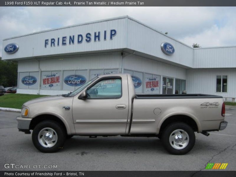 Prairie Tan Metallic / Medium Prairie Tan 1998 Ford F150 XLT Regular Cab 4x4