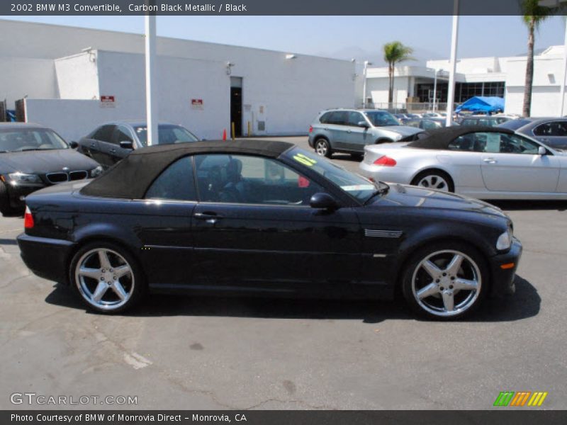 Carbon Black Metallic / Black 2002 BMW M3 Convertible